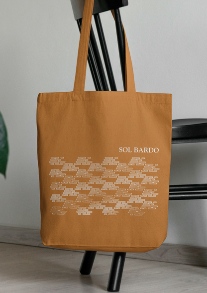 Sol Bardo- solbardo khaki zipper tote bag