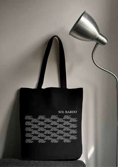 Sol Bardo- solbardo black zipper tote bag