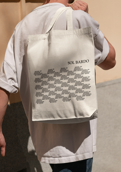 Sol Bardo- solbardo white zipper tote bag