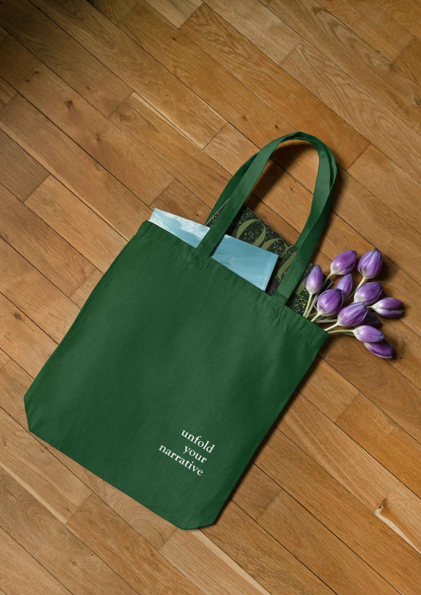 Sol Bardo- solbardo bottle green zipper tote bag with unfold your narrative text