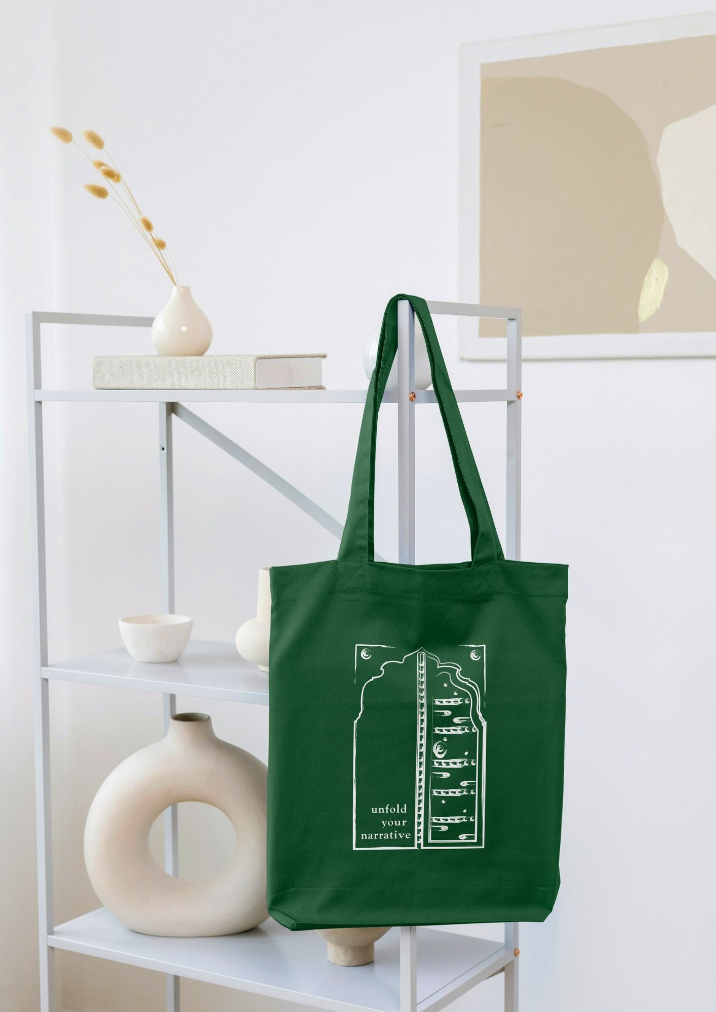 Zipper Tote Bag - Ancient Door Design